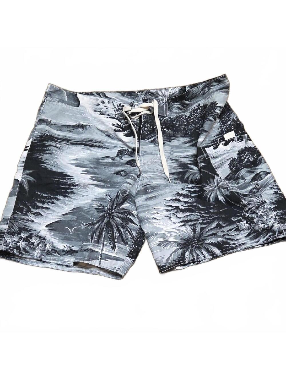 Polo Ralph Lauren | Black and Gray Tropical Swim Shorts | 34